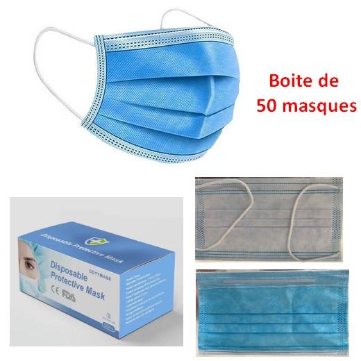 Masque de protection type chirurgical 3 couches 
